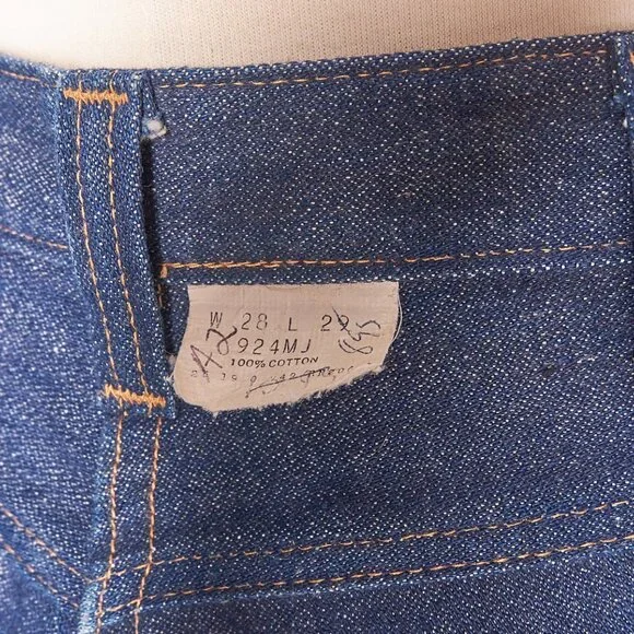 1970s Deadstock Flared Leg Dickies Blue Jeans Denim Pants